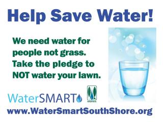 Help save Water, take the pledge to NOT water the lawn. 